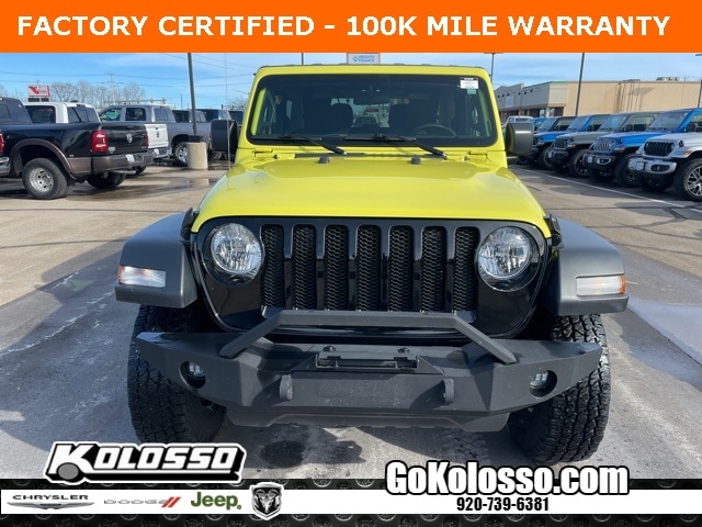 Certified 2023 Jeep Wrangler 2-Door Willys Sport with VIN 1C4HJXAG9PW671047 for sale in Appleton, WI
