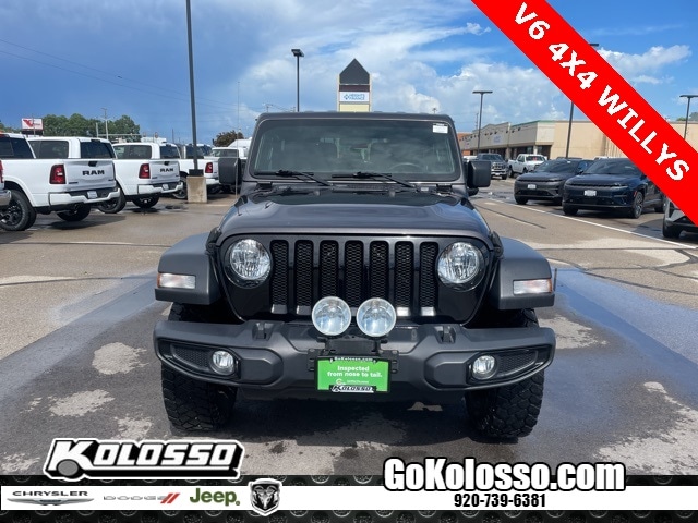 Certified 2020 Jeep Wrangler Willys Sport with VIN 1C4GJXAG9LW215037 for sale in Appleton, WI
