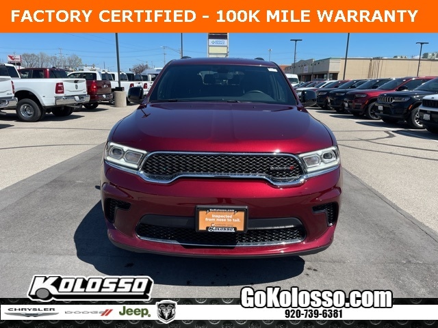 Certified 2024 Dodge Durango SXT with VIN 1C4RDJAG3RC187744 for sale in Appleton, WI