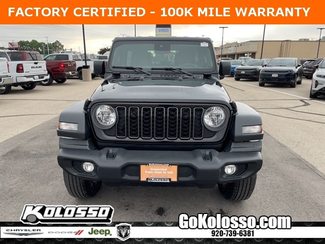 Certified 2024 Jeep Wrangler 4-Door Sport S with VIN 1C4PJXDG4RW275814 for sale in Appleton, WI