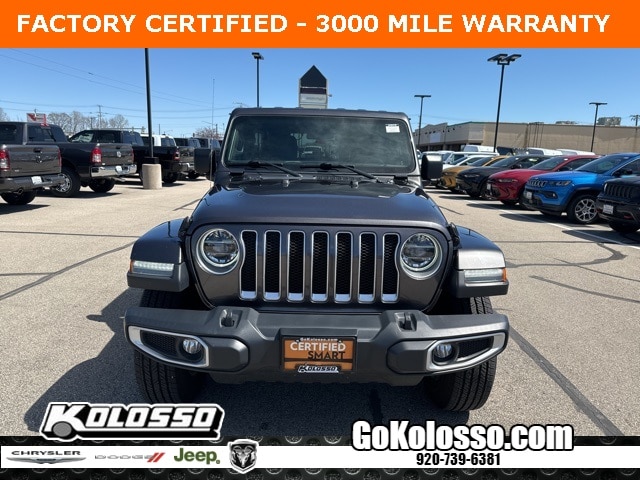 Certified 2018 Jeep All-New Wrangler Unlimited Sahara with VIN 1C4HJXEG0JW188693 for sale in Appleton, WI