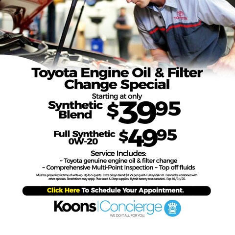 Toyota Service Specials &amp; Coupons at Koons Tysons Toyota Scion in ...