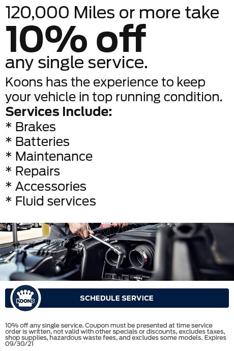 Service Specials Jim Koons Automotive Companies