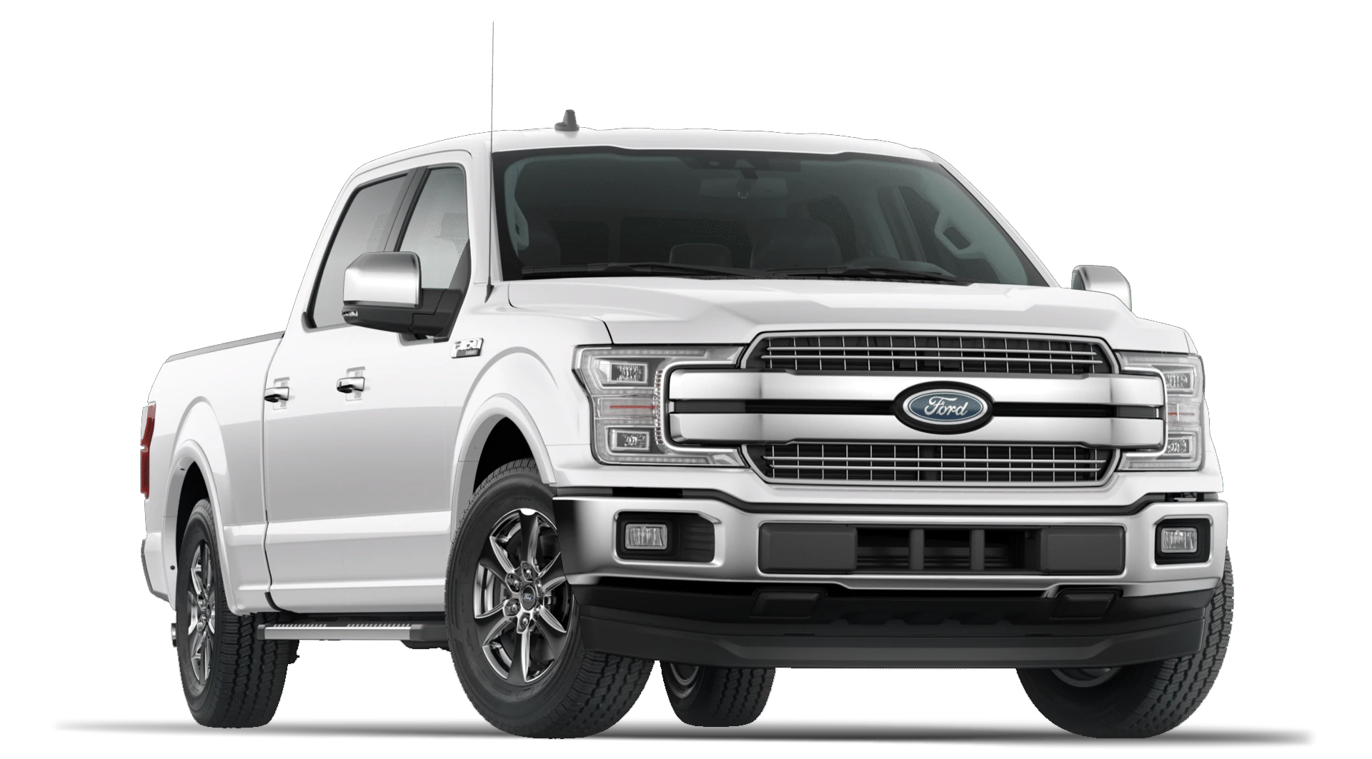2020 Ford F-150 Lariat Trim Oxford White Exterior with Chrome Package
