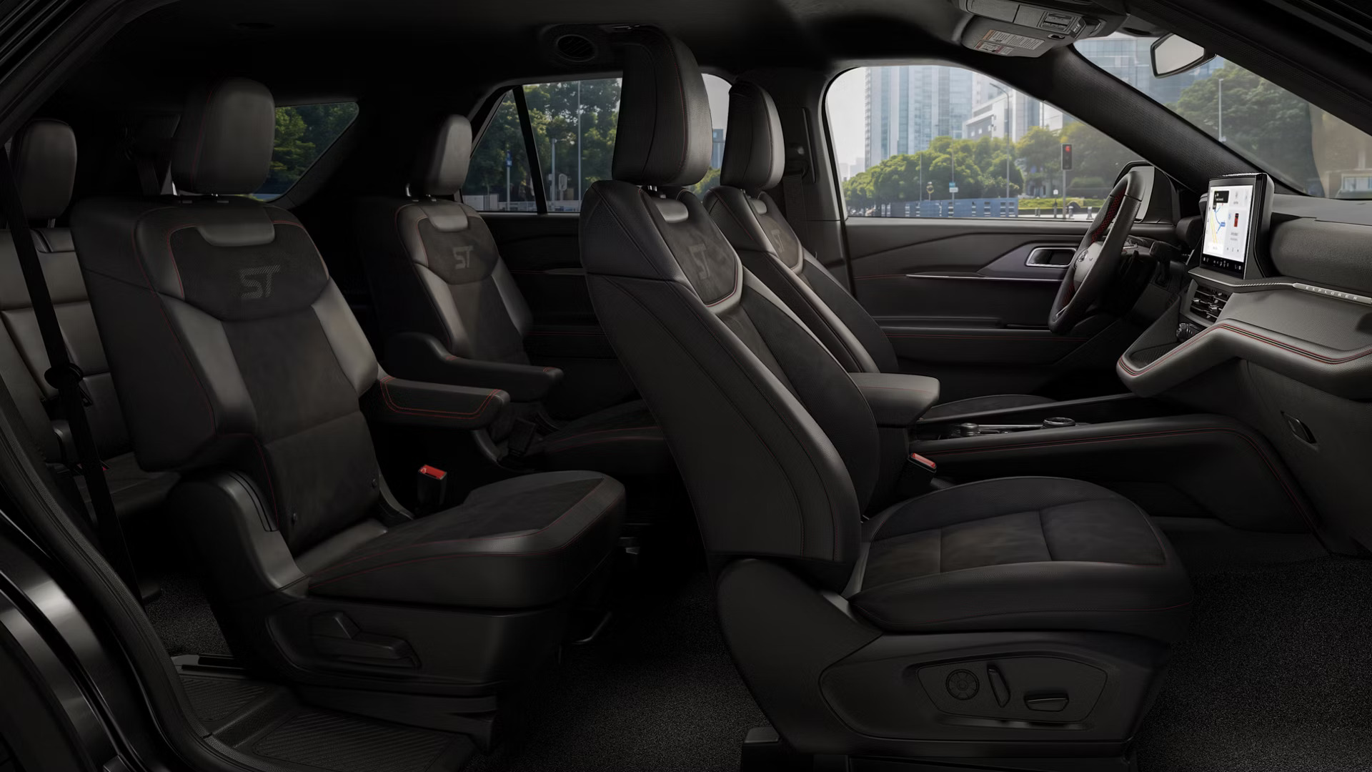 2027 Ford Explorer three-row interior seating layout
