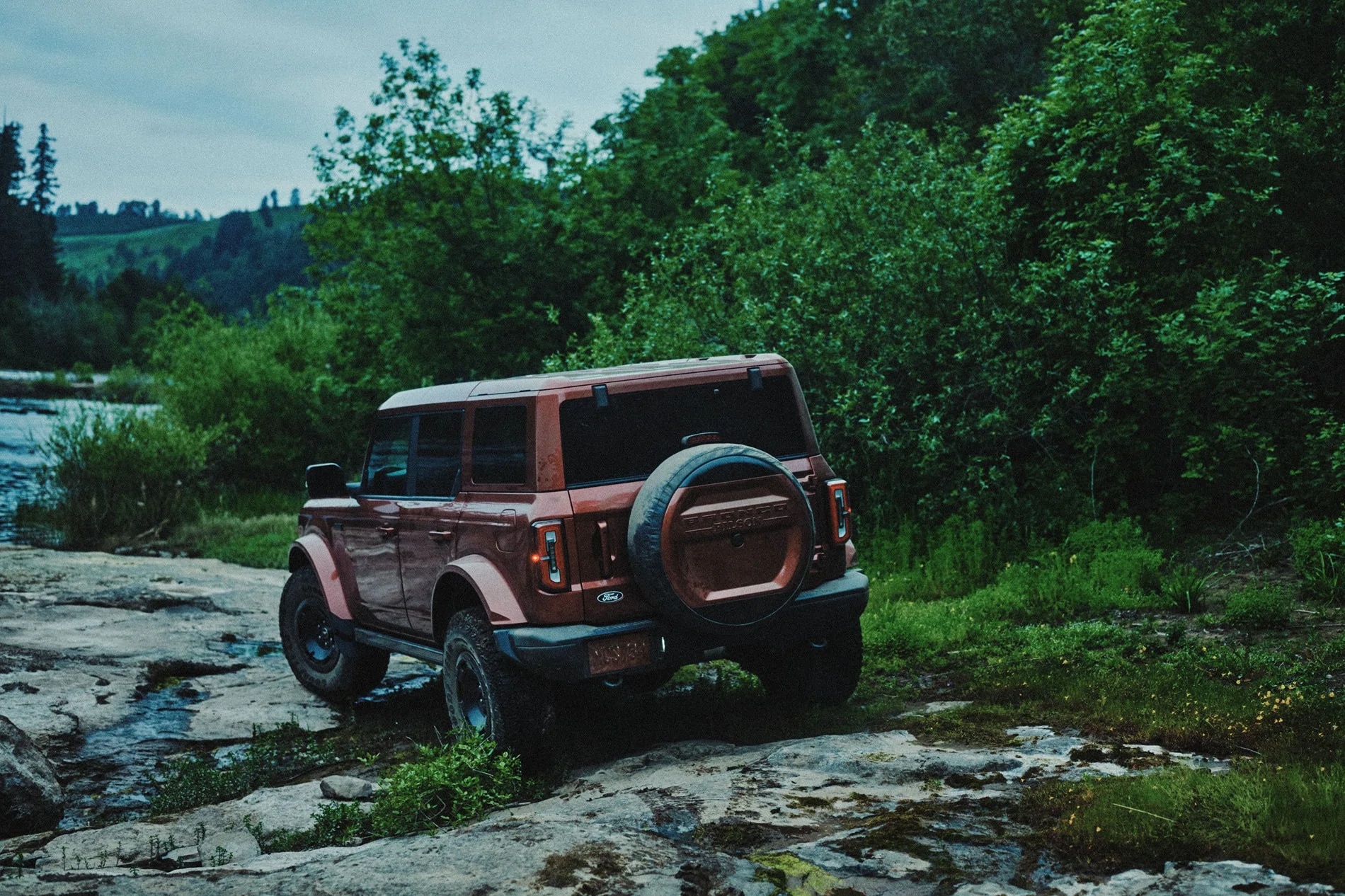 2027 Ford Bronco Filson with Sasquatch Package and 35-inch rugged-terrain tires