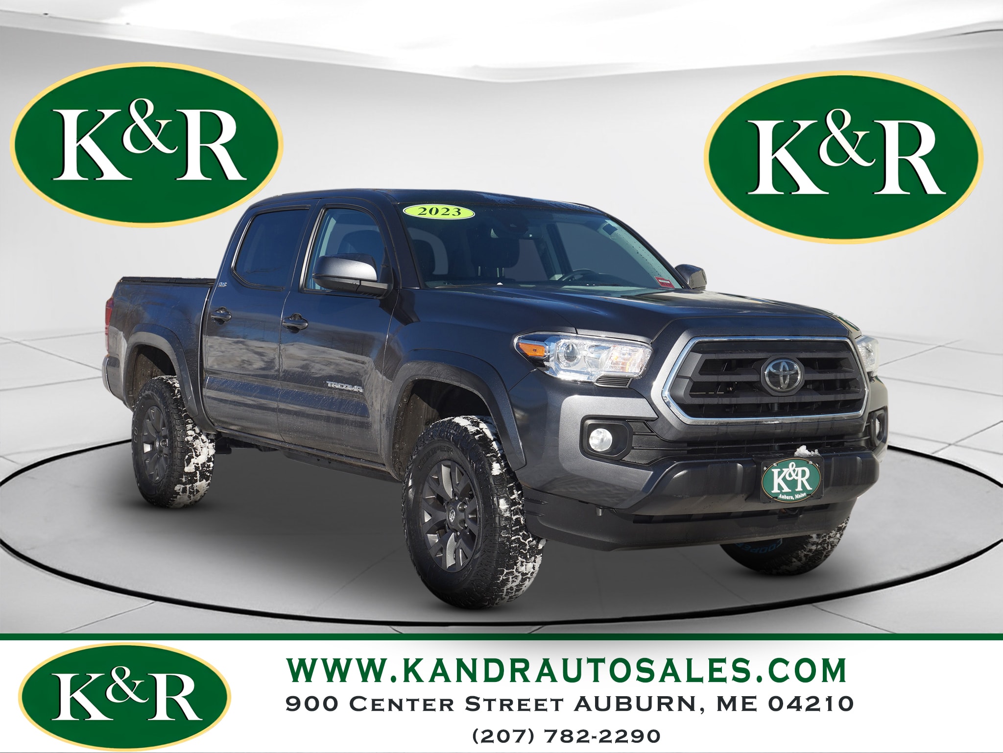 Magnetic Gray 2023 Toyota Tacoma SR5 V6 Double Cab 4WD Pickup Truck Four-Wheel Drive Automatic