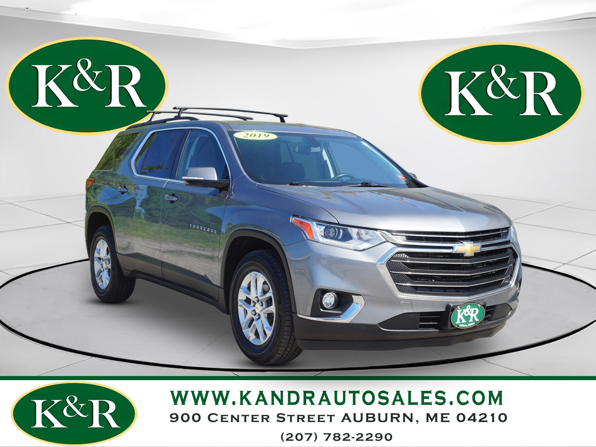 Gray (Satin Steel) 2019 Chevrolet Traverse LT Cloth AWD SUV / Crossover Four-Wheel Drive Automatic