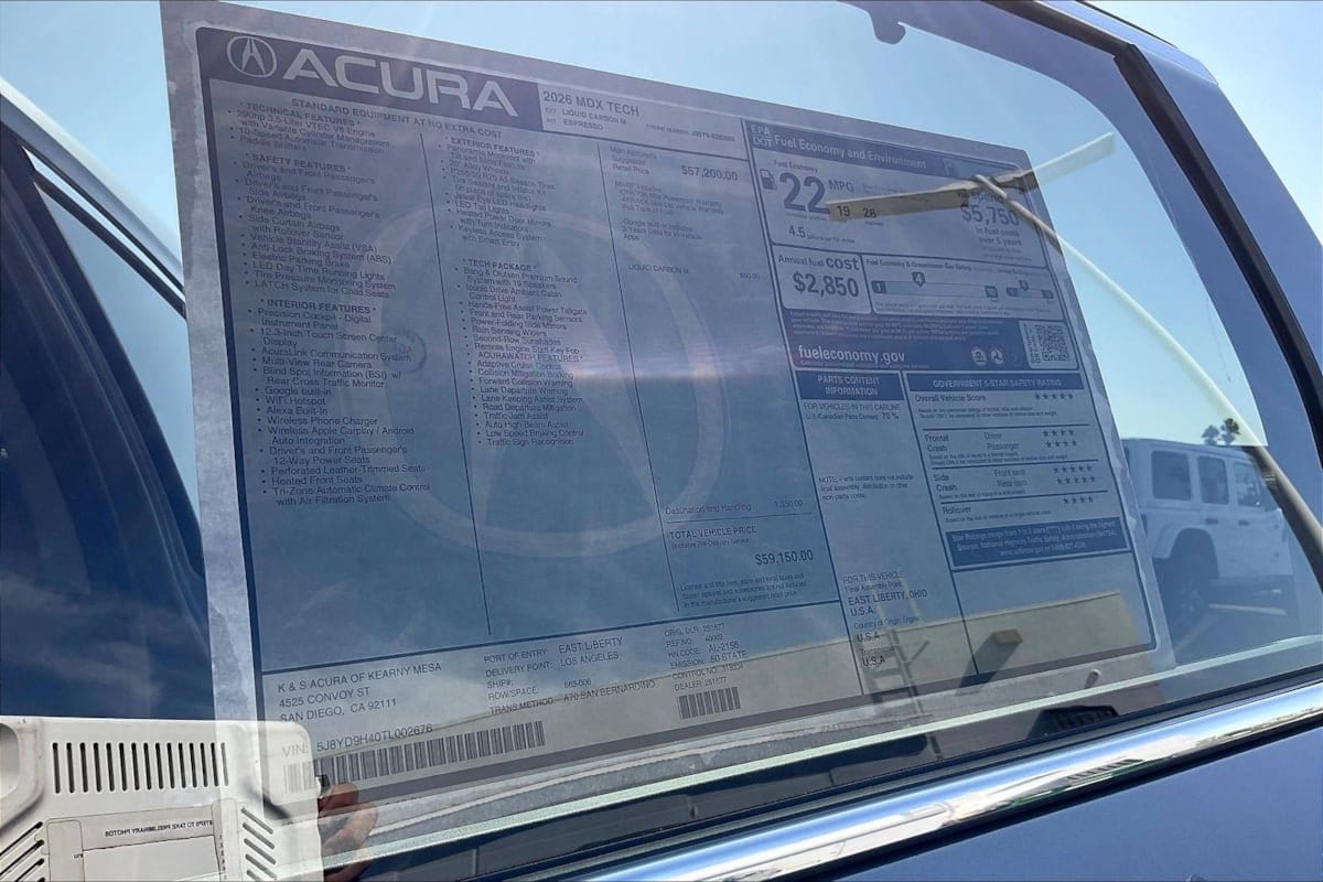 2026 Acura MDX Technology Package - Photo 14