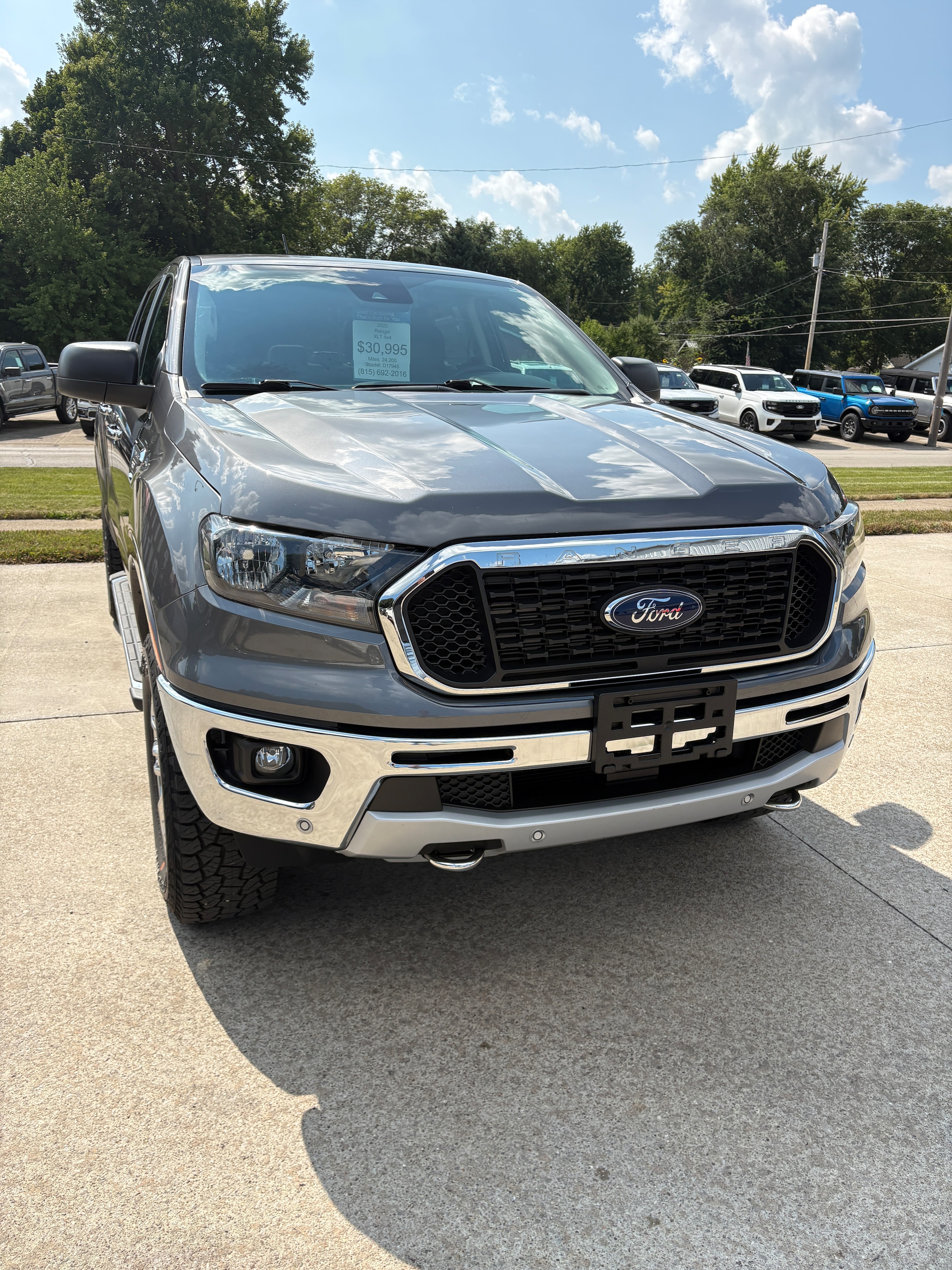 Carbonized Gray Metallic 2022 Ford Ranger Pickup Truck Four-Wheel Drive 10-Speed Automatic