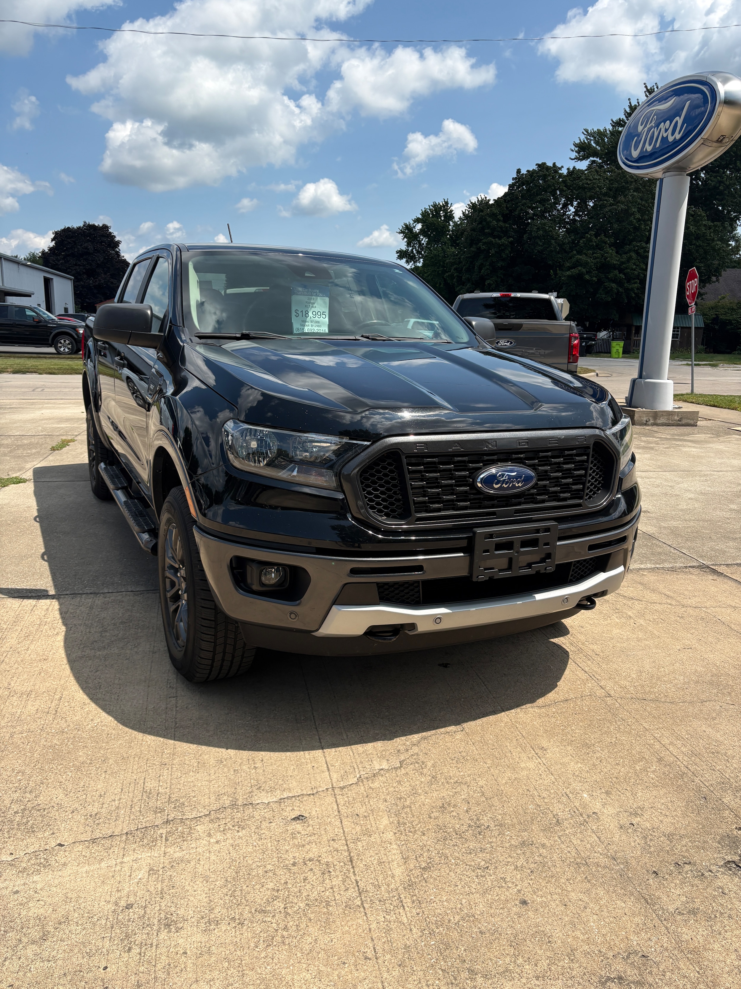 Black 2019 Ford Ranger Pickup Truck Four-Wheel Drive Automatic