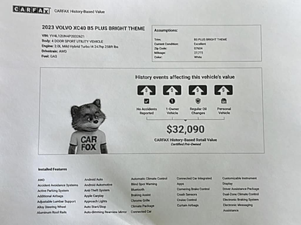 Certified 2023 Volvo XC40 Plus Bright Theme SUV