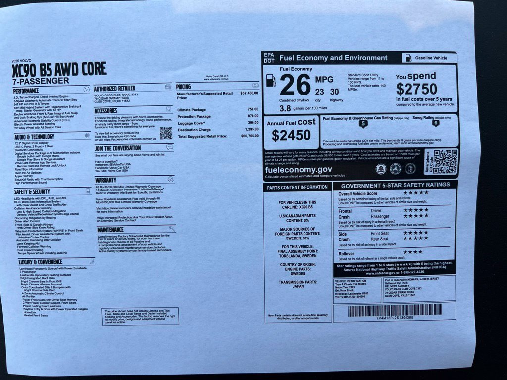 2025 Volvo XC90 Core