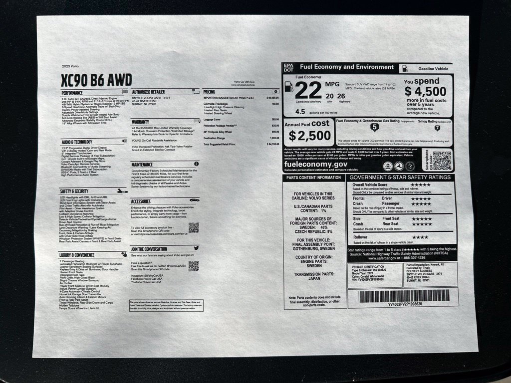 2023 Volvo XC90 B6 AWD Core SUV