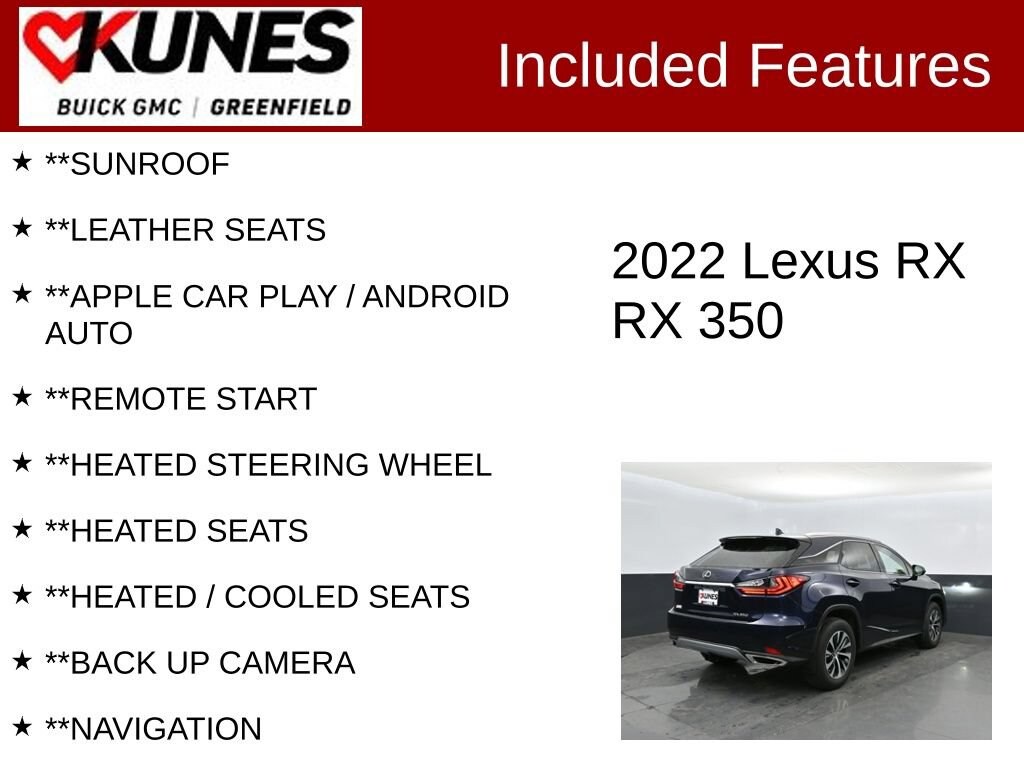 Used 2022 Lexus RX RX 350