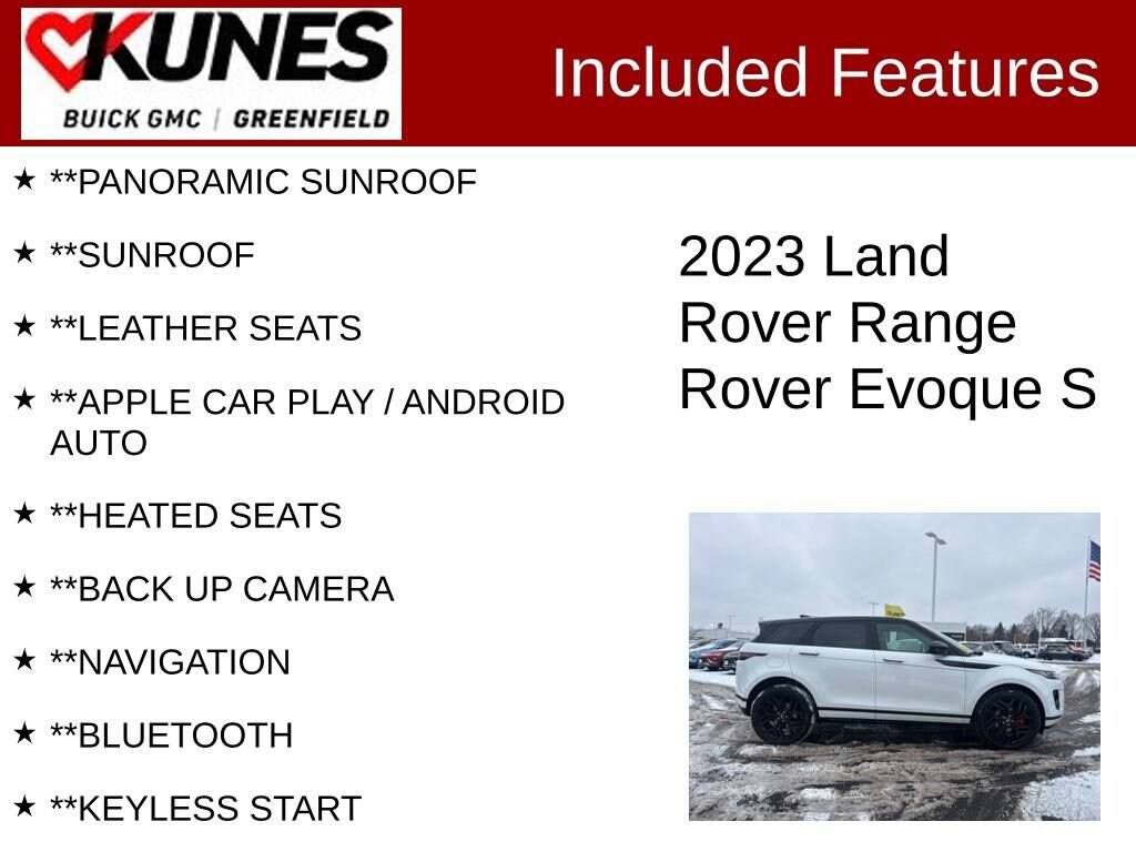 Used 2023 Land Rover Range Rover Evoque S
