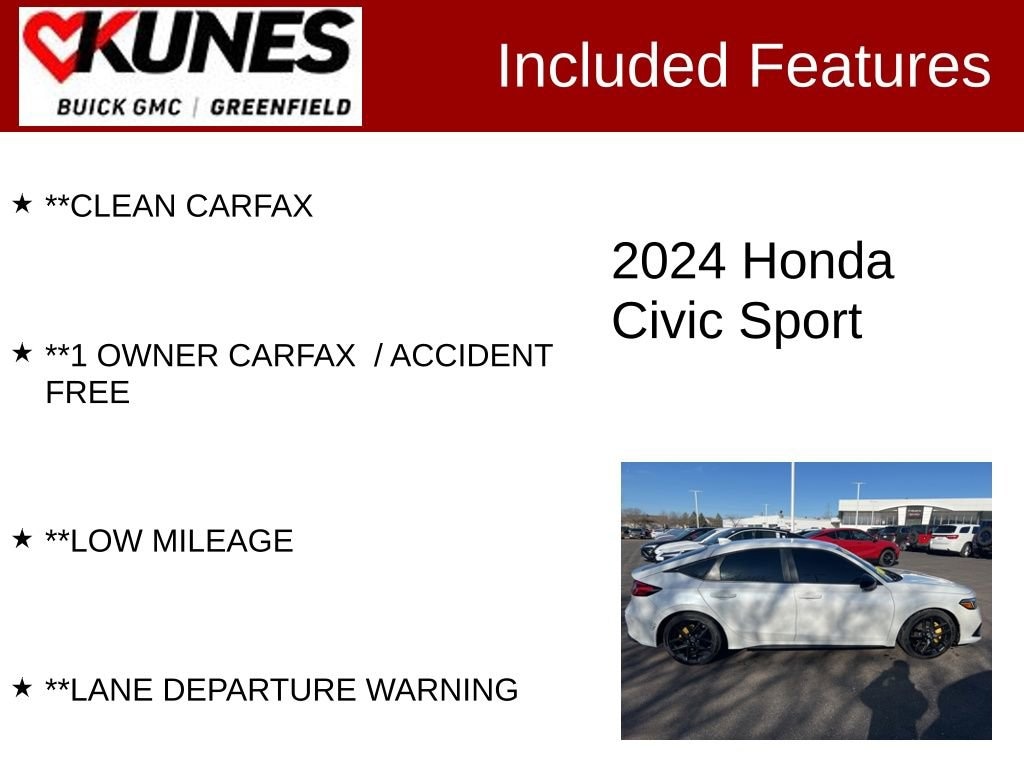 Used 2024 Honda Civic Hatchback Sport