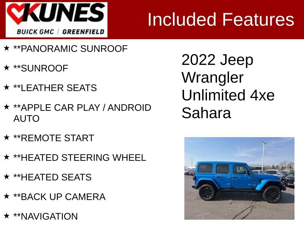 Used 2022 Jeep Wrangler 4xe Unlimited Sahara