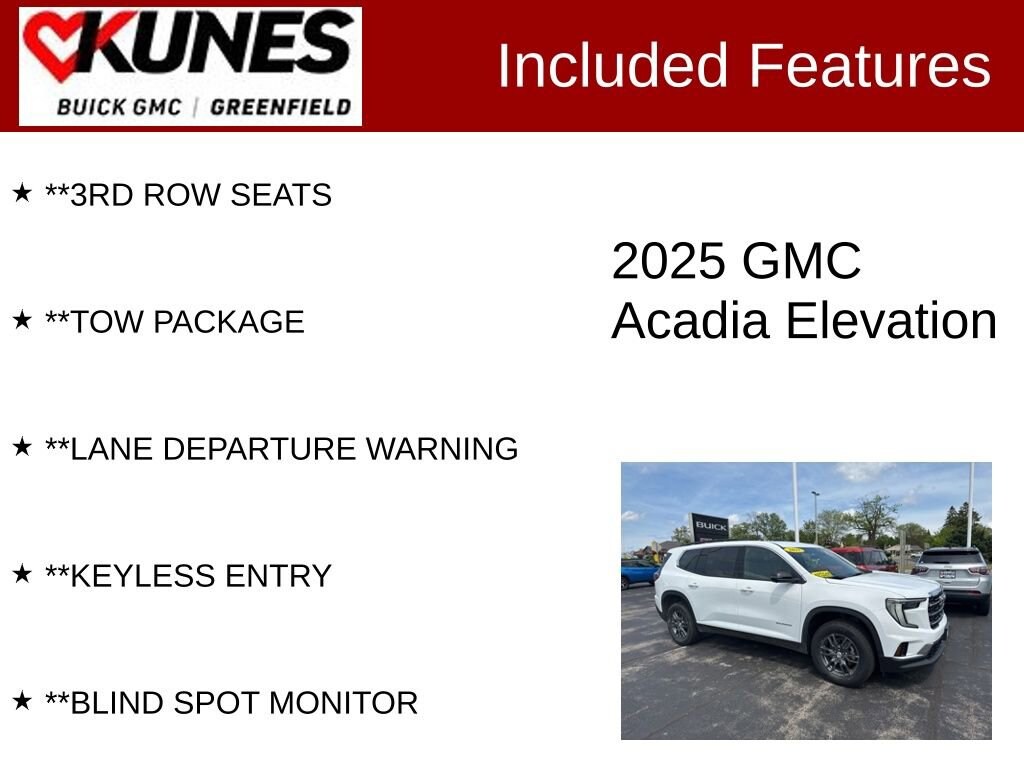 Used 2025 GMC Acadia Elevation SUV