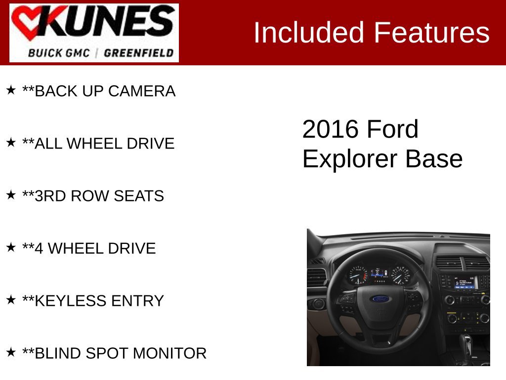 Used 2016 Ford Explorer Base