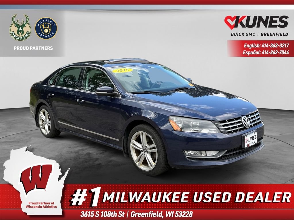 Used 2015 Volkswagen Passat SEL Premium with VIN 1VWCV7A32FC001543 for sale in Greenfield, WI