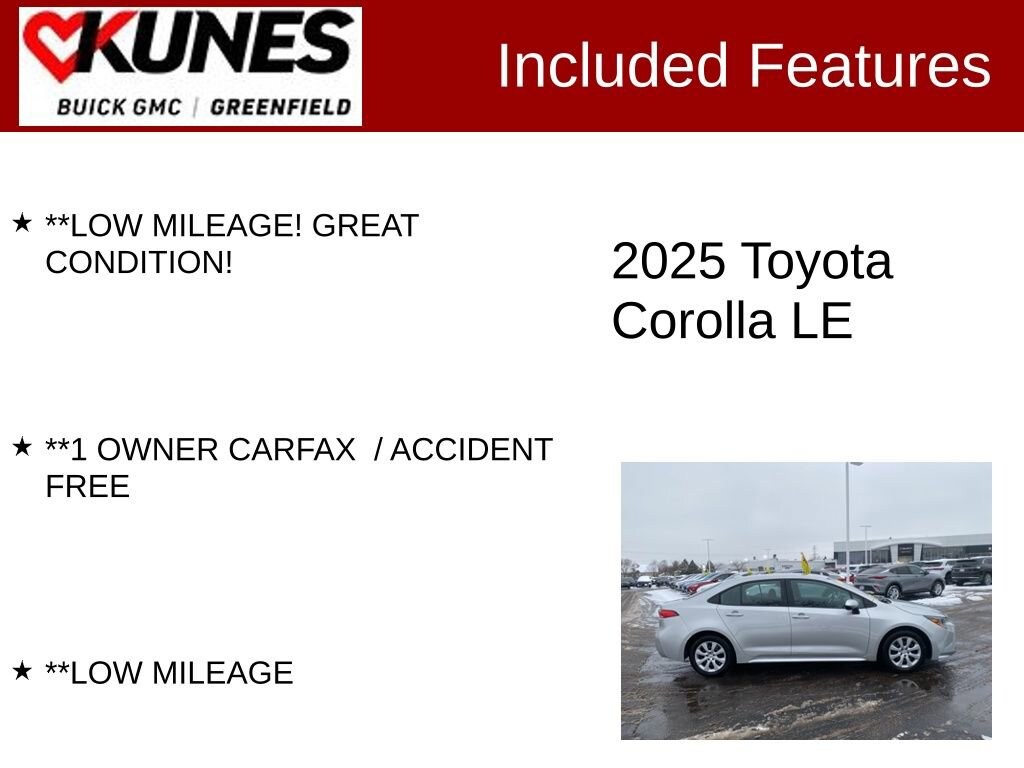 Used 2025 Toyota Corolla LE