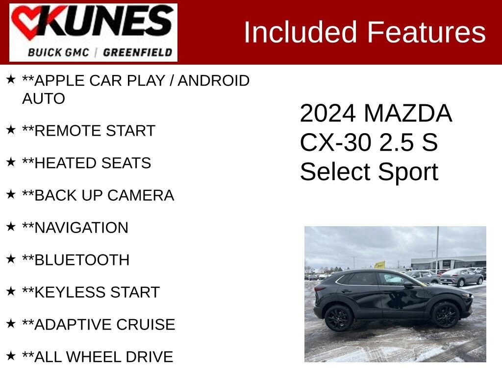 Used 2024 Mazda CX-30 2.5 S Select Sport