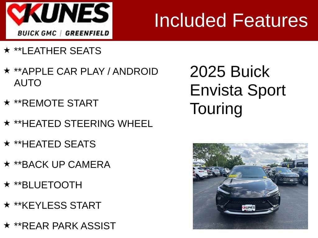 Used 2025 Buick Envista Sport Touring with VIN KL47LBEP2SB174144 for sale in Greenfield, WI
