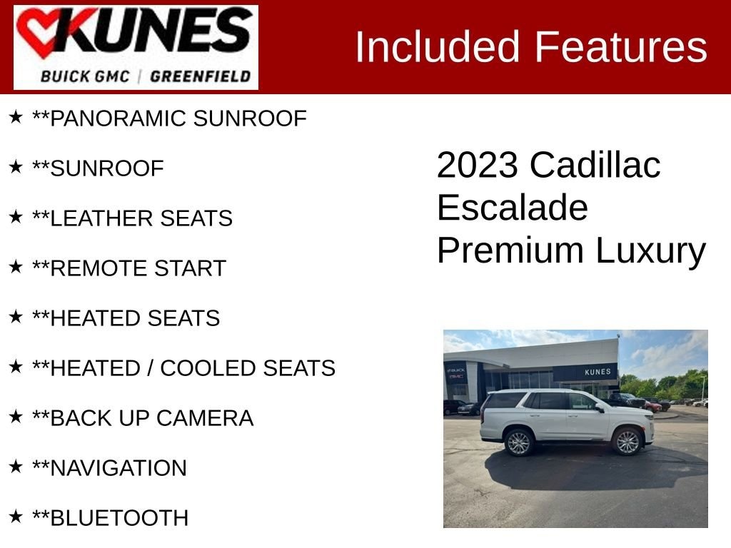 Used 2023 CADILLAC Escalade Premium Luxury SUV