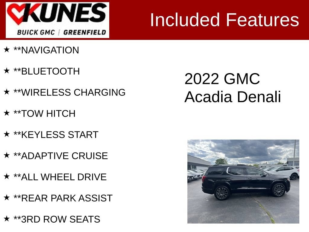 Used 2022 GMC Acadia Denali SUV
