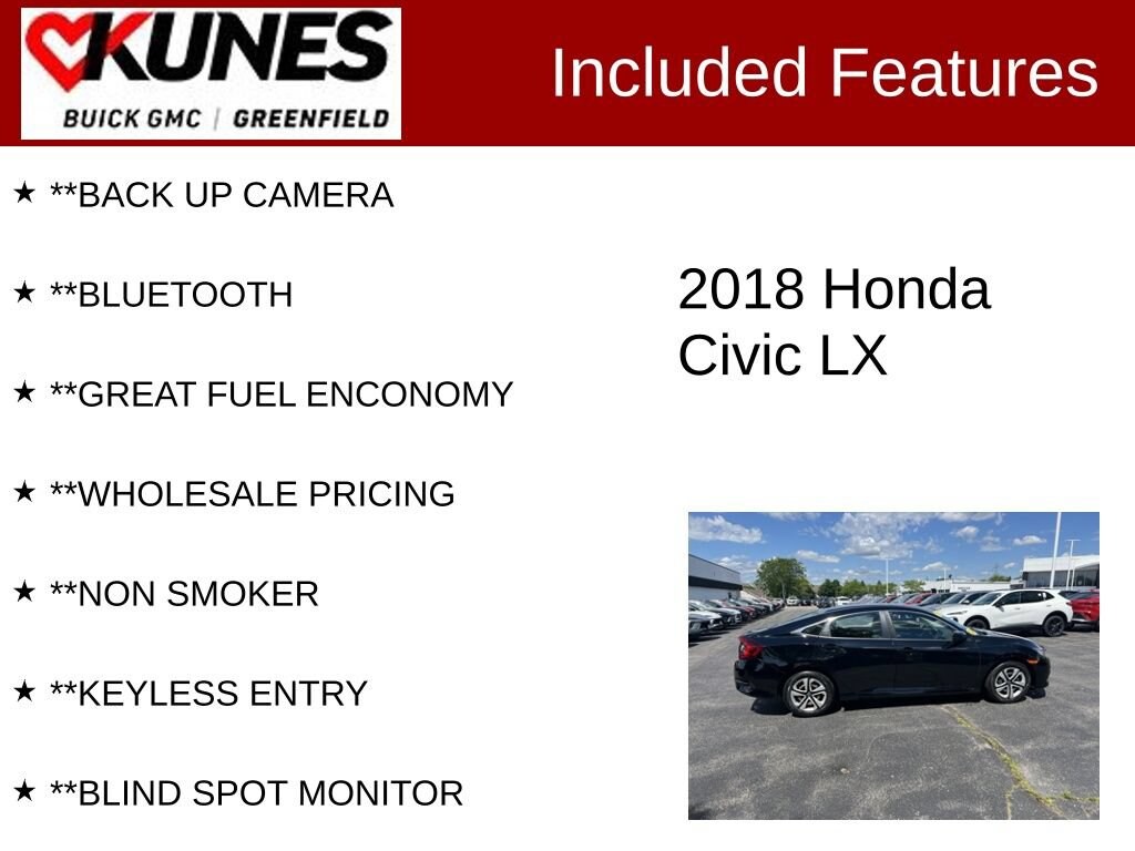 Used 2018 Honda Civic Sedan LX