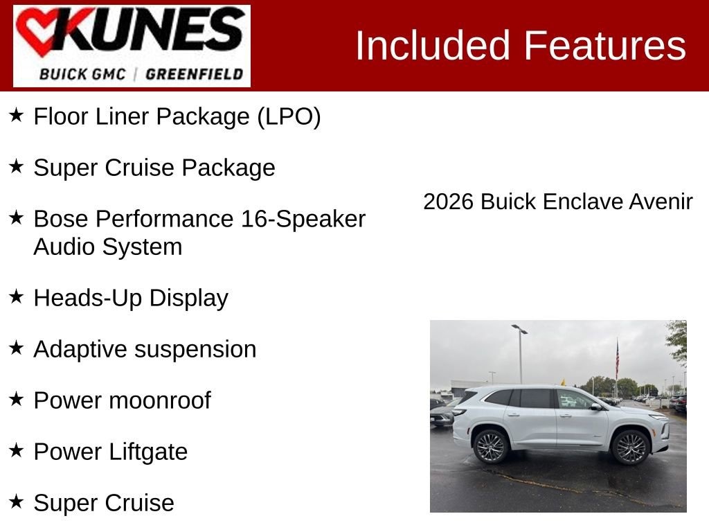 New 2026 Buick Enclave Avenir SUV