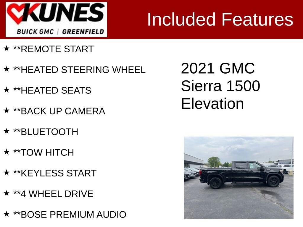 Used 2021 GMC Sierra 1500 Elevation Truck