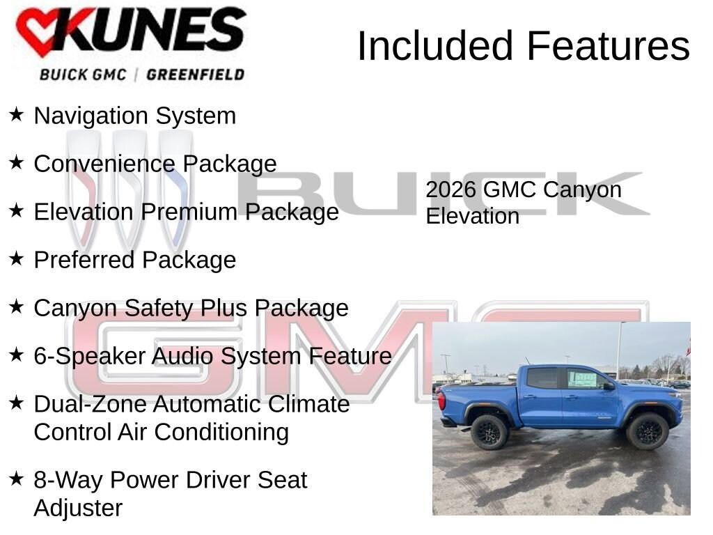 New 2026 GMC Canyon Elevation Truck