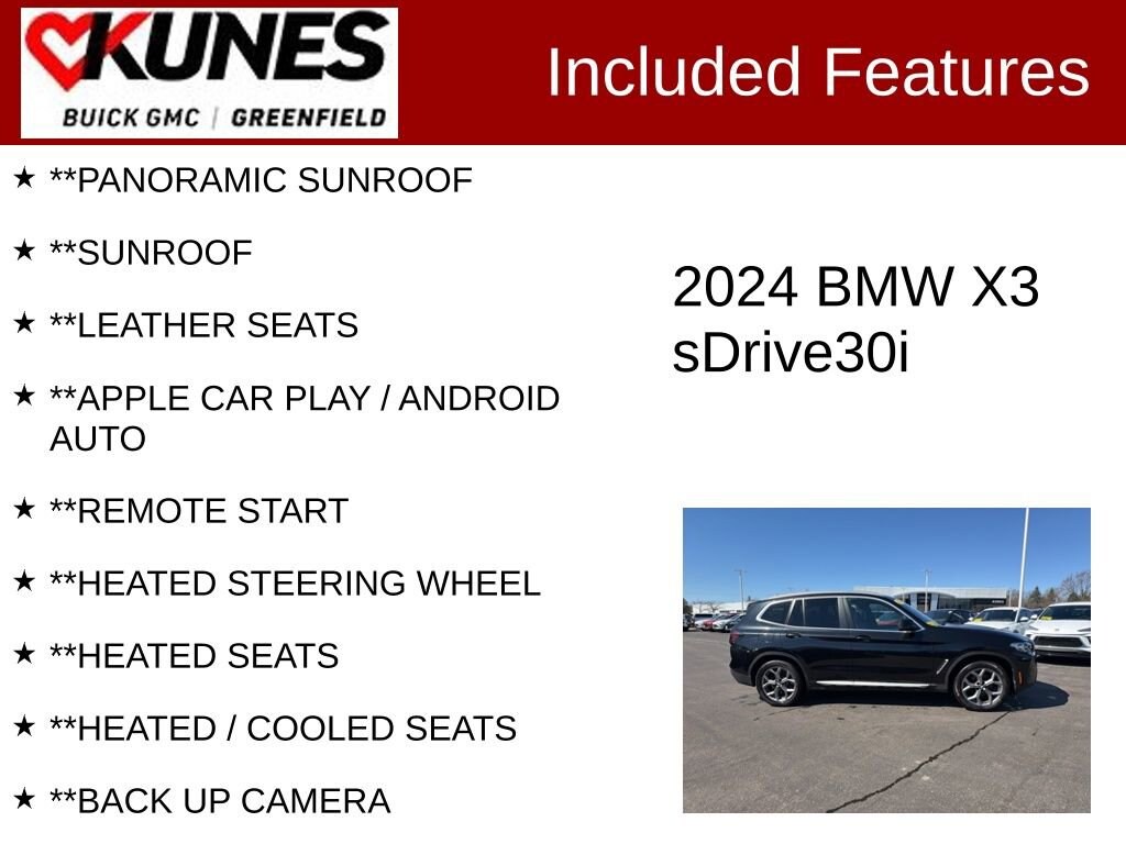 Used 2024 BMW X3 sDrive30i