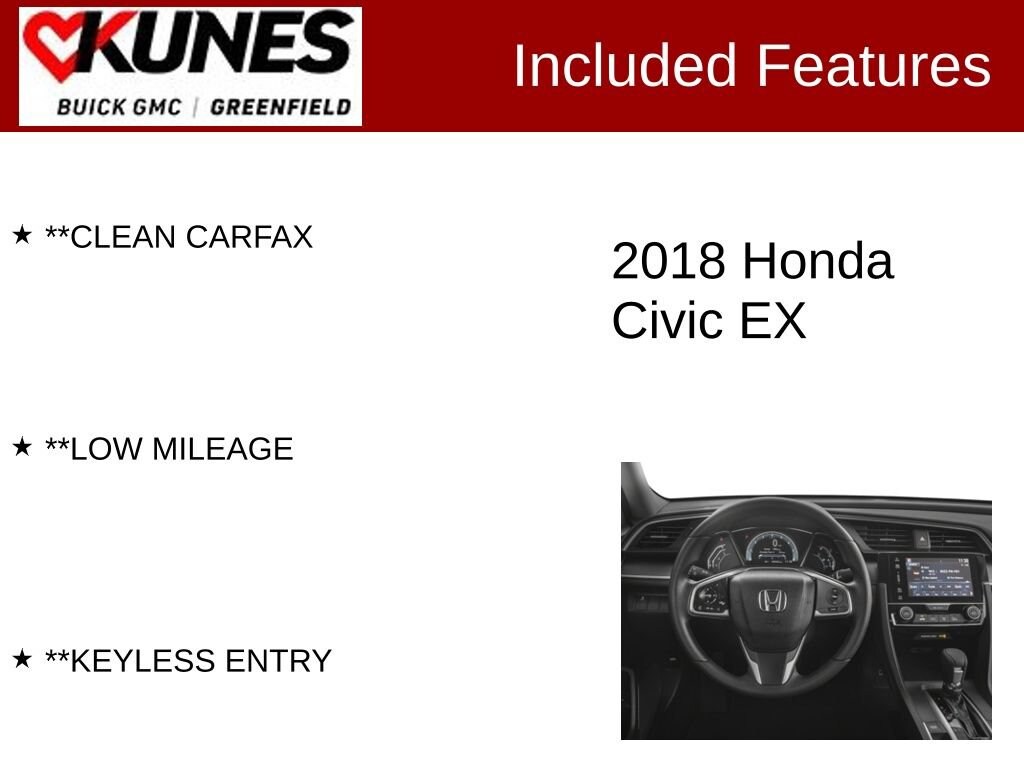 Used 2018 Honda Civic Sedan EX