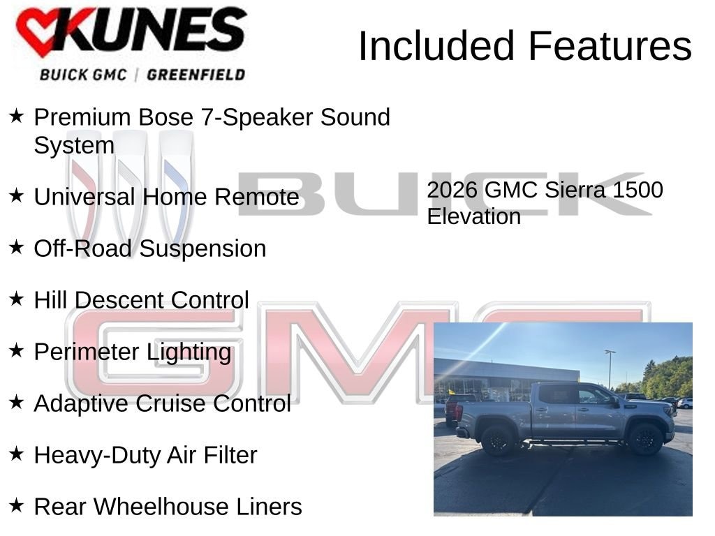 New 2026 GMC Sierra 1500 Elevation Truck