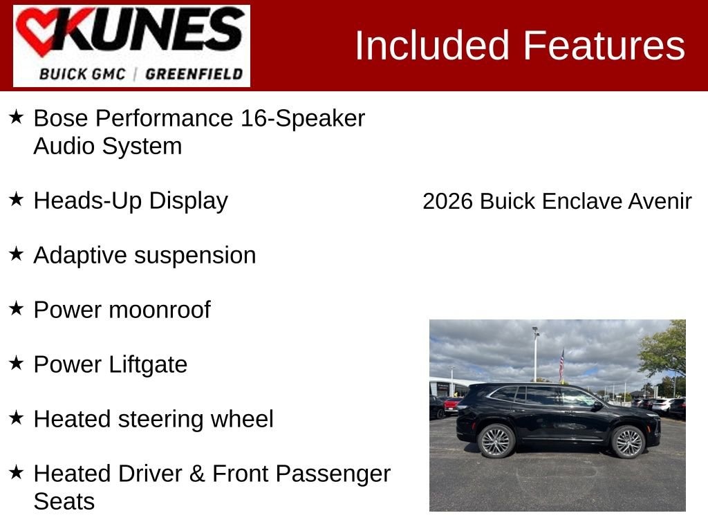 New 2026 Buick Enclave Avenir SUV