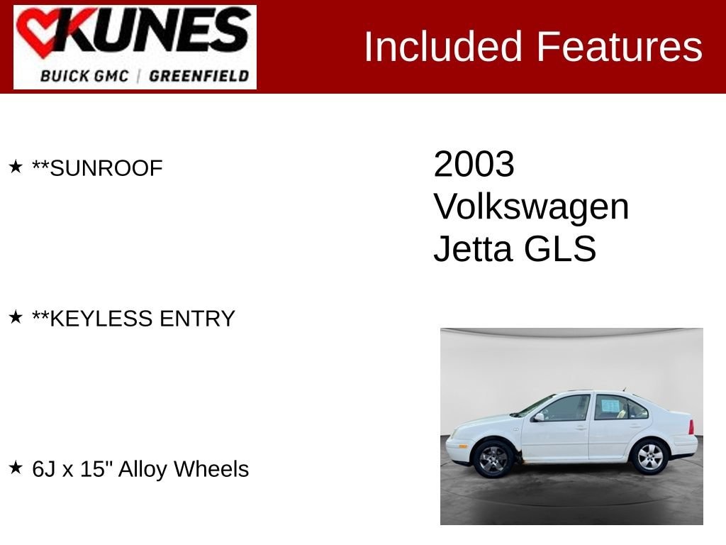 Used 2003 Volkswagen Jetta GLS with VIN 3VWSK69MX3M091448 for sale in Greenfield, WI