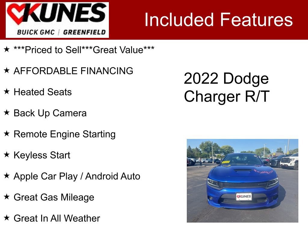 Used 2022 Dodge Charger R/T with VIN 2C3CDXCT9NH232054 for sale in Greenfield, WI