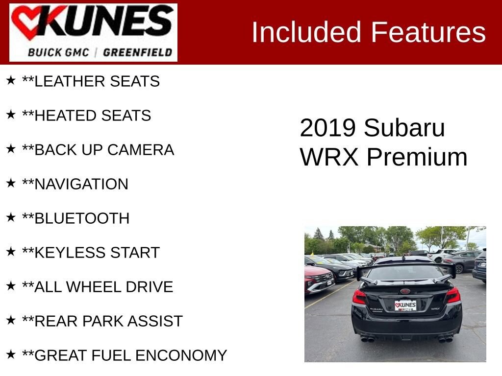 Used 2019 Subaru WRX Premium