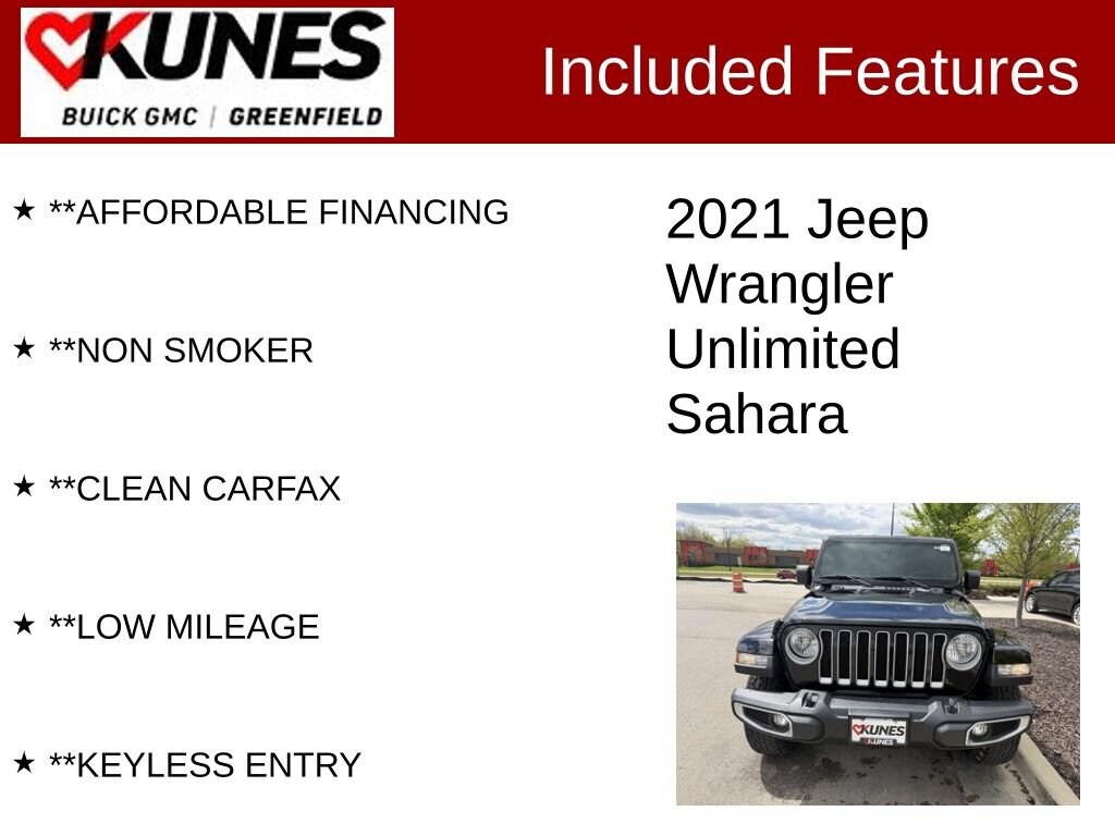 Used 2021 Jeep Wrangler Unlimited Sahara