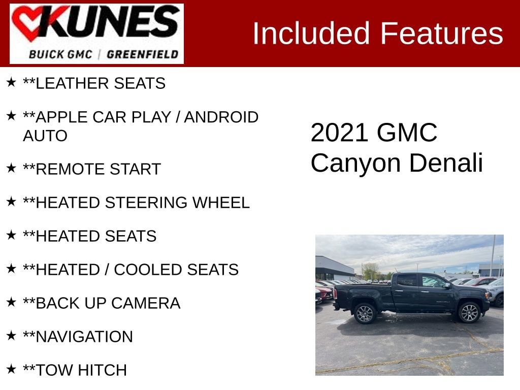 Used 2021 GMC Canyon Denali Truck