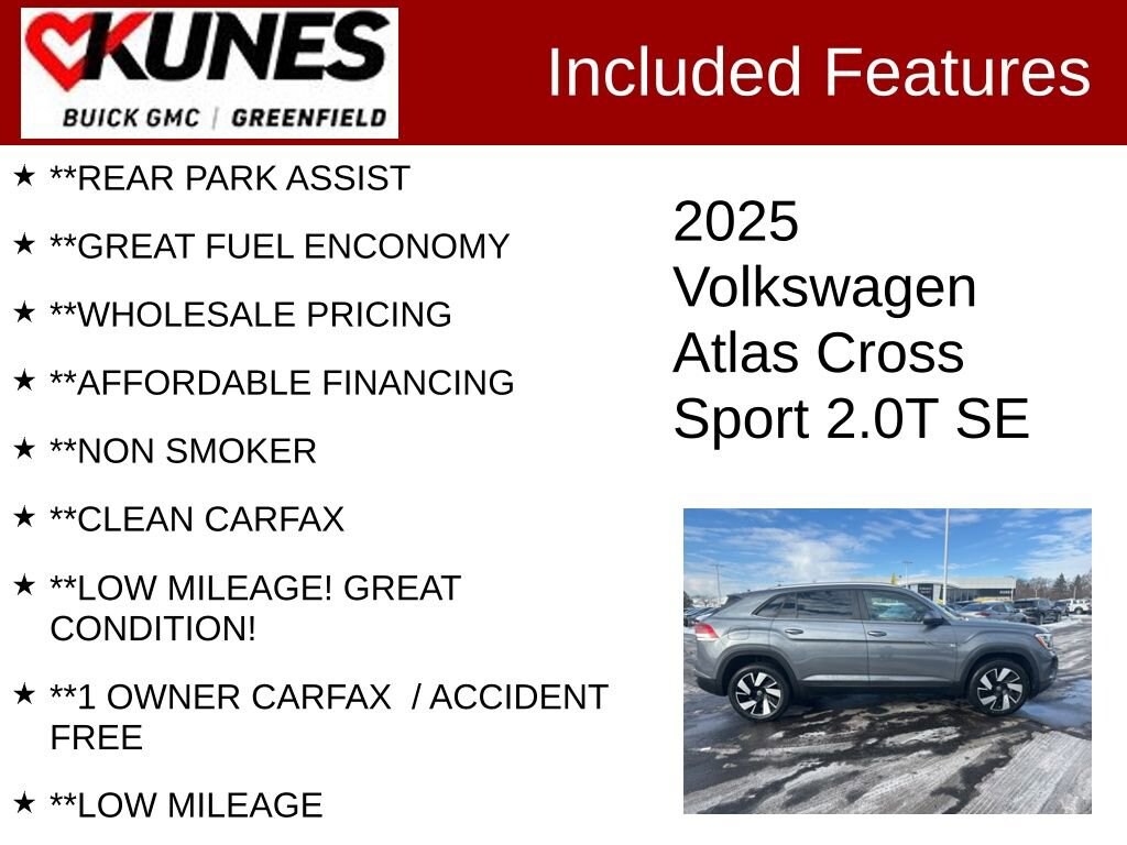 Used 2025 Volkswagen Atlas Cross Sport 2.0T SE w/Technology