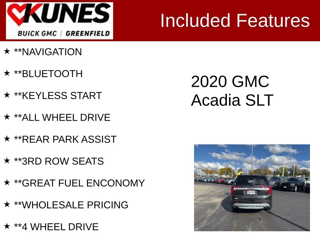 Used 2020 GMC Acadia SLT SUV