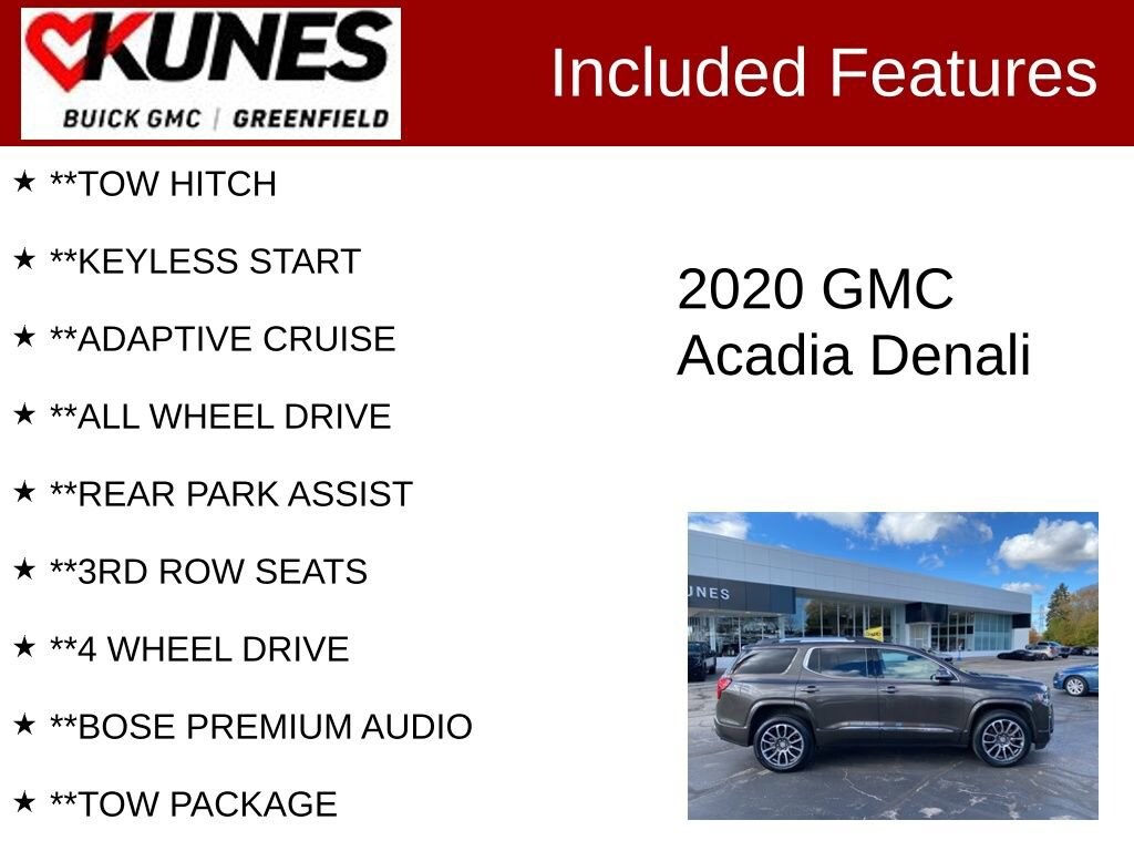 Used 2020 GMC Acadia Denali SUV