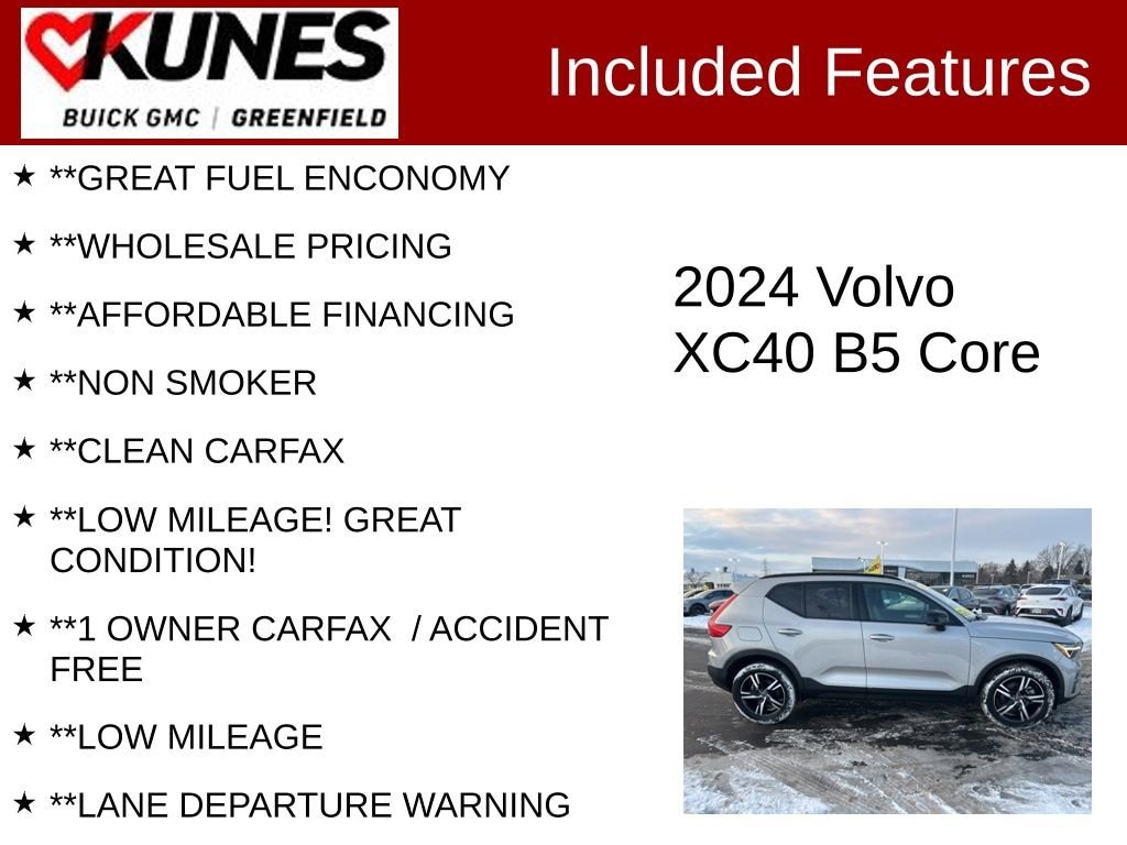 Used 2024 Volvo XC40 Core Bright Theme