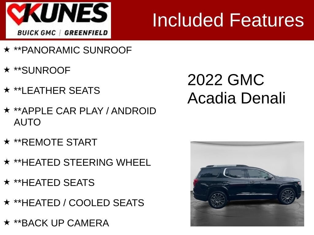 Used 2022 GMC Acadia Denali SUV