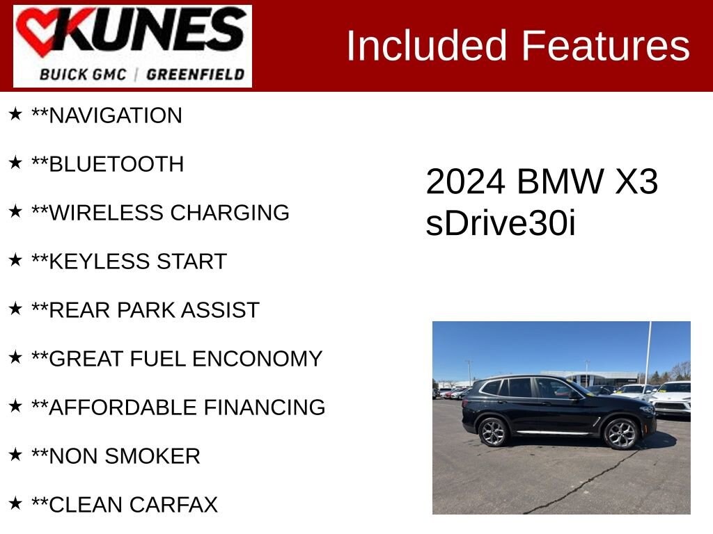 Used 2024 BMW X3 sDrive30i