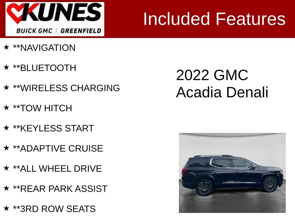 Used 2022 GMC Acadia Denali SUV